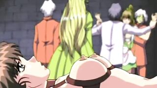 Lots of cum in anime BDSM