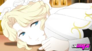Blonde maid pleases master in awesome anime hentai porn clip