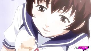 Boy fucks two cute friends in wonderful threesome anime porn