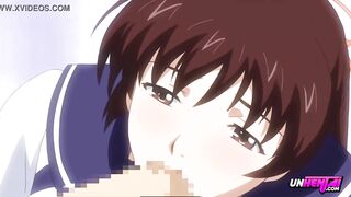 Boy fucks two cute friends in wonderful threesome anime porn