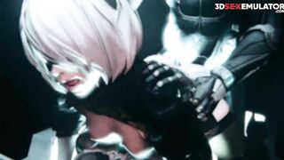 Neir 2B tries anal game for the first time