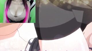 Hot video of busty blogger watching kinky anime porn comics
