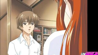Boy satisfies imperious stepmother in kinky anime bondage porn