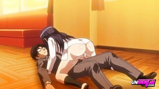 Petite bookworm seduces professor in the best anime porn clip