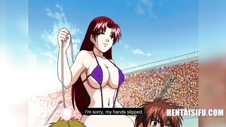 Anime porn with eng subs featuring girls in sexy bikinis