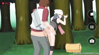 Pokemon anime porn of guy punishing gal with his big cock