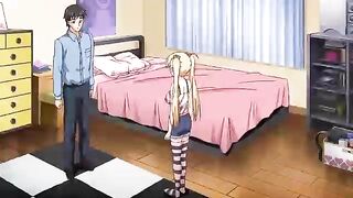 Busty schoolgirl analyzed by stepbrother in awesome anime threesome porn