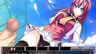 4Dominant girl gives footjob in interesting anime porn game