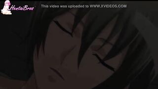 Busty chicks have fun with hard cocks in anime vampire porn