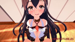 Girl from anime porn game nicely drilled after giving blowjob