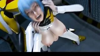 Space girl roughly impaled by robot in 3d anime porn video