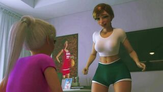 Mommy analyzed by sweet girl with dick in 3d anime futa porn