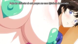 Boys copulate with busty chicks in hot anime big boobs clip