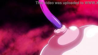 Busty girl has her melons touched in hentai tentacles clip