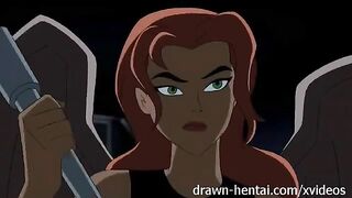 Justice League members fuck in kinky hentai sex comics video