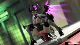Sexy Overwatch character Mercy relaxes in solo 3d hentai video