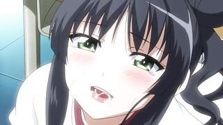 Busty brunette fucked before college in top hentai anime clip