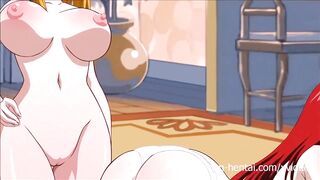 Dazzling beauty sucks and rides thick cock in fairy tail porn