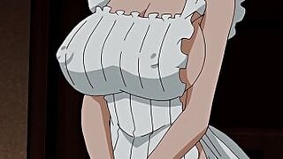 A shy maid breastfeeds her boss's breasts