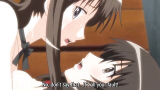Two horny girls enjoy a threesome on the Clubhouse Anime