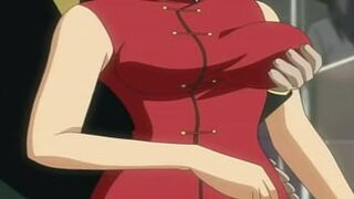 A busty Japanese girl gets fucked hard on the train in this uncensored hentai