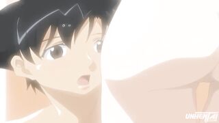 My step mom unexpectedly got into the shower with me - Uncensored Hentai