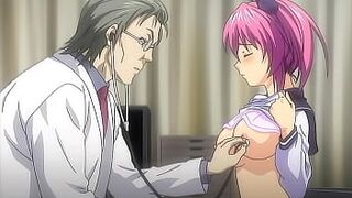 The busty teen gets checked up by a doctor in this uncensored scene