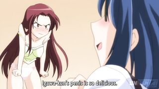 Two hot girls are fighting for a guy’s attention in a steamy scene