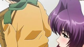 The hot MILF gives a young boy a bath and more