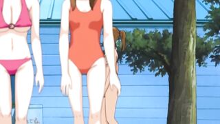 A hot girl has sex with her boyfriend in a public shower