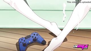 My 18yo virgin step sister got caught masturbating with my console control