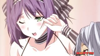 A lucky guy is having fun with six girls in a harem setting