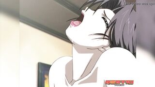 A stepson catches his stepmom wearing only lingerie and masturbating