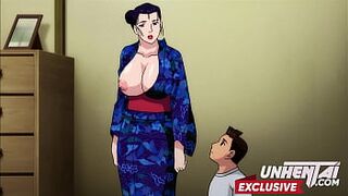Horny Japanese MILFs fuck each other and the photographer in an uncensored scene