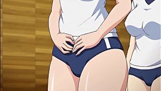 A hot gymnast is having sex with her teacher in a steamy hentai scene