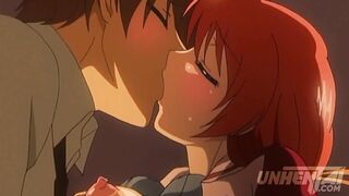 A young girl is being caressed by her teacher in an explicit animated scene
