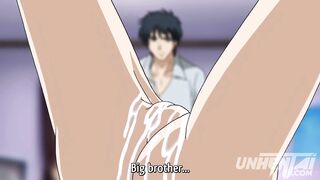 A busty teen gets tied up and fucked by a Japanese hentai in public