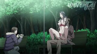 A hot MILF is getting fucked outdoors by her husband