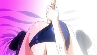 Horny college girl in uniform gets her pussy triple penetrated and creampied